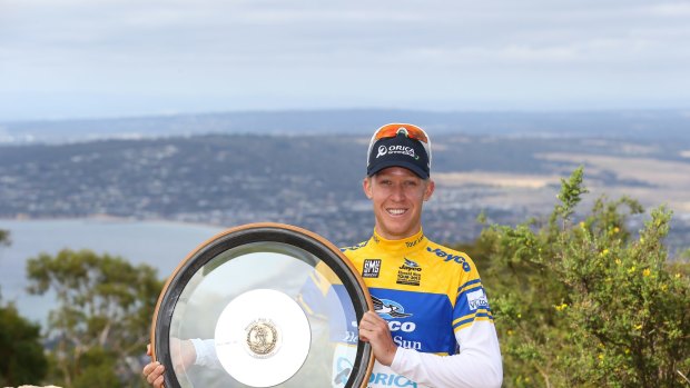 On top of the world: Cameron Meyer emerges victorious at Arthurs Sear.
