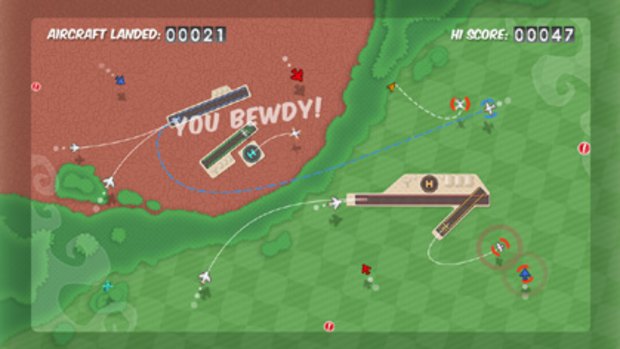 A screenshot of Firemint's popular game, <i>Flight Control</i>.