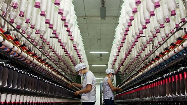 Textile factory in China.
