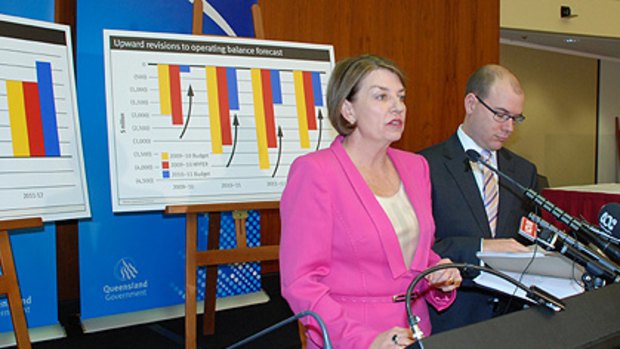 Premier Anna Bligh and Treasurer Andrew Fraser deliver the state budget.