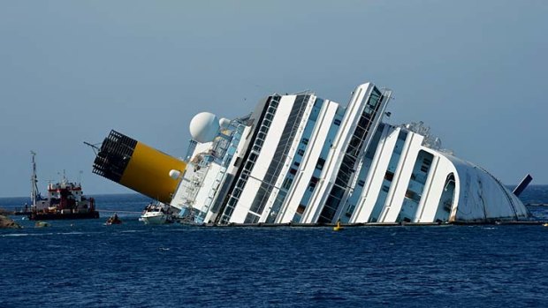 The Costa Concordia, which crashed on a reef in June, killing 32 people.