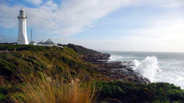 On the edge ... the dramatic coastline at Green Cape Lighthouse.