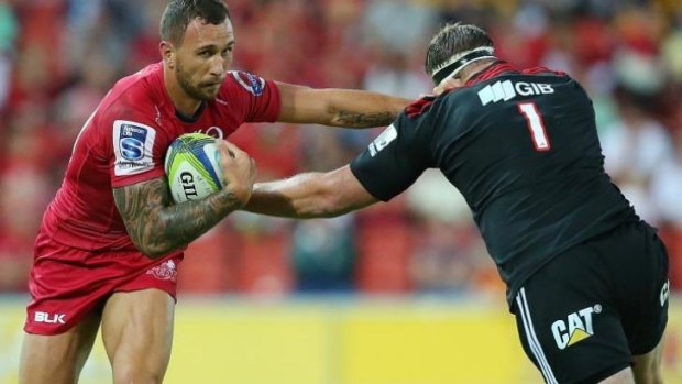 Unhappy second half: Reds five-eighth Quade Cooper.