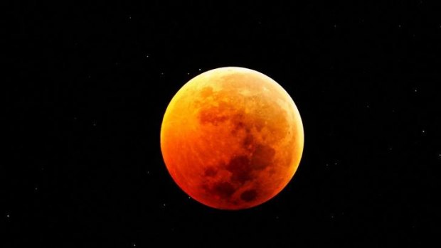 The rare 'blood moon' is expected occur from around 6.20pm (WA time) on Wednesday.