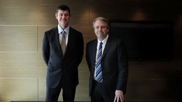 Crown's James Packer with Todd Nisbet.