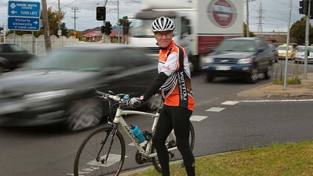 Ferdi Saliba says the traffic in Melbourne's West is too dangerous for cyclists.