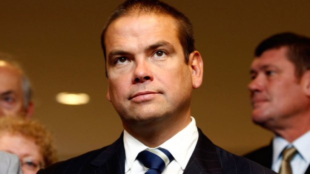 Lachlan Murdoch, centre, has been appointed non-executive co-chairman of News Corp and 21st Century Fox.