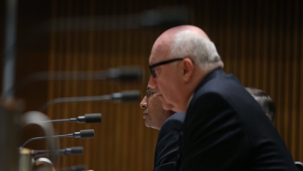 Attorney-General George Brandis during the hearing.