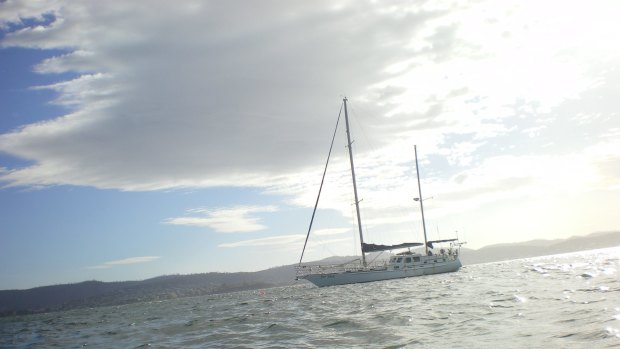 The yacht Four Winds was moored off Hobart in 2009.