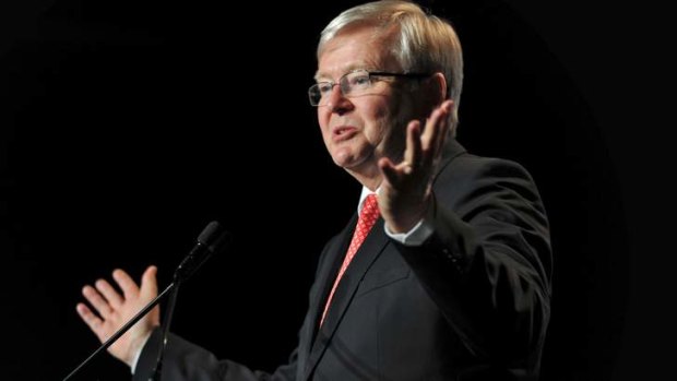 Subject to media bias: Kevin Rudd.
