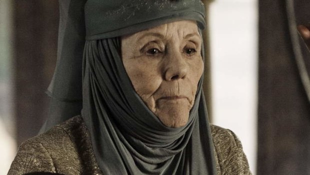 Scene stealer ... Diana Rigg in Game of Thrones as Queen of Thorns (Lady Oleanna Tyrell).