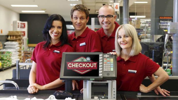 Register assistance: In <i>The Checkout</i>, (from left) Kate Browne, Craig Reucassel, Julian Morrow and Kirsten Drysdale will take a part-fun, part-serious look at consumer affairs.