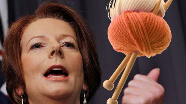Digital stitch up ... Julia Gillard.