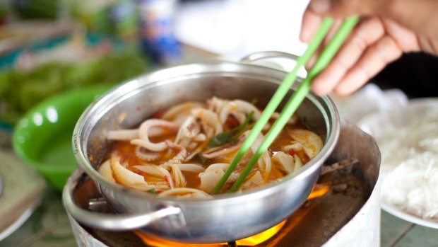 Pho real: a Vietnamese seafood hot pot.
