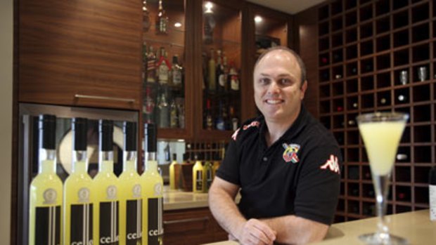 Domenico Cece with his ward winning limoncello.