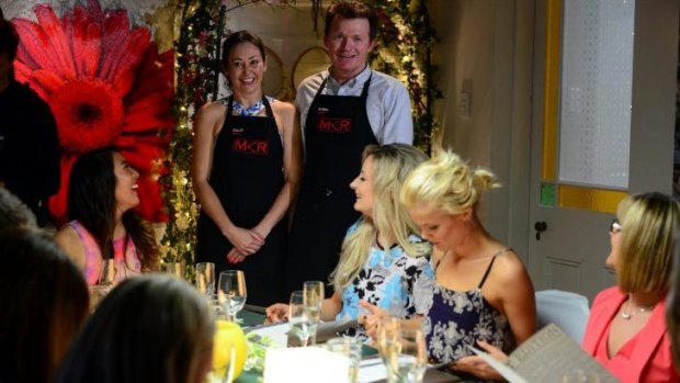 Carol and Adam competing on <i>MKR</i>. 