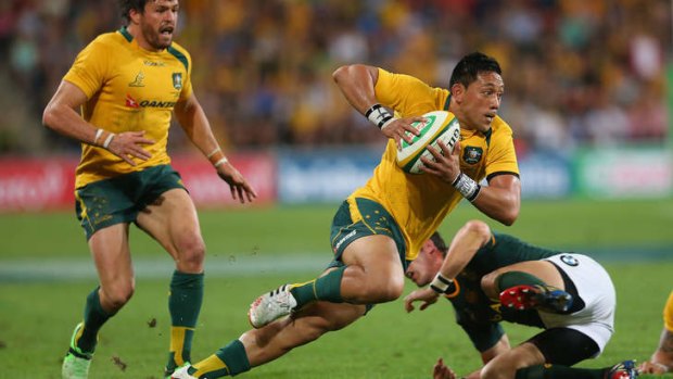 Christian Lealiifano of the Wallabies in action during The Rugby Championship.