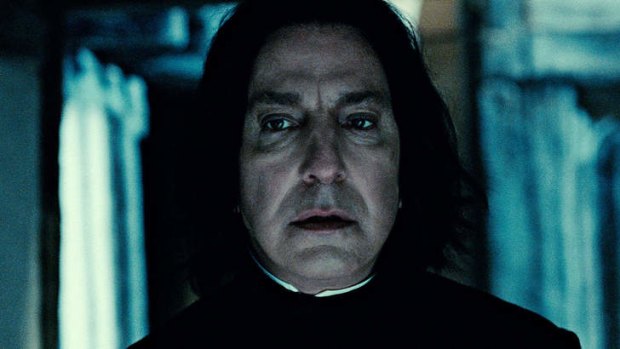 Alan Rickman as Snape in <i>Harry Potter and the Deathly Hallows</i>.