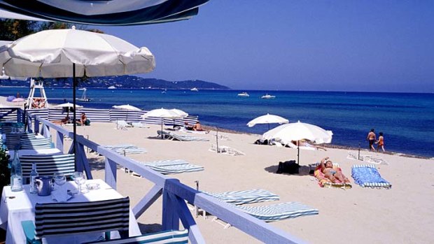 The stars of St Tropez are the 27 private beach clubs that share the 50-acre space with public stretches of sand.