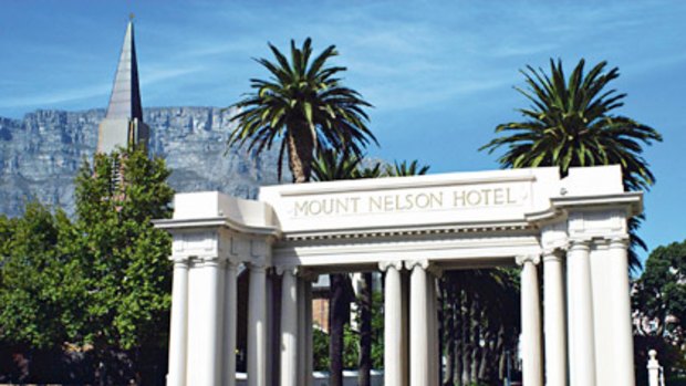The entrance to The Mount Nelson Hotel.