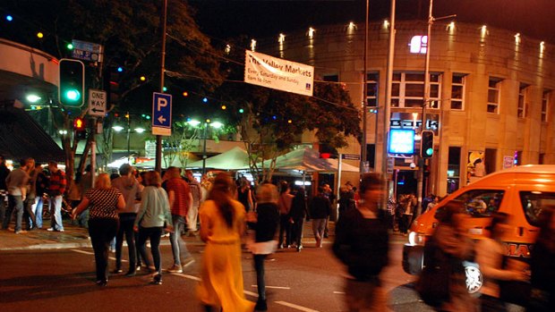 Revellers pack Fortitude Valley.