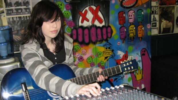 Helen Quigley, 15, from Forest Lake, eyes off the home of Brisbane's new school of rock.