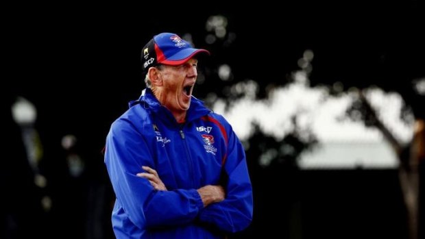 Wayne Bennett started his new job on Monday at the Broncos after leaving the Knights earlier this month.