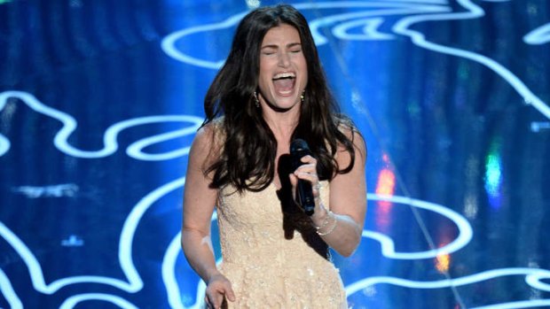 <i>Frozen</i> actress/singer Idina Menzel performs <i>Let It Go</i> at the Oscars.