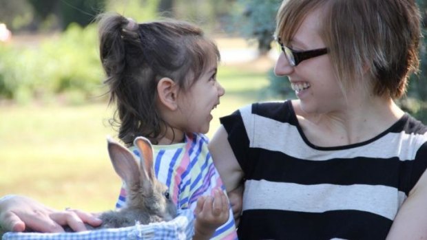Catherine Coe and her daughter Bailey, who has Cerebral Palsy.