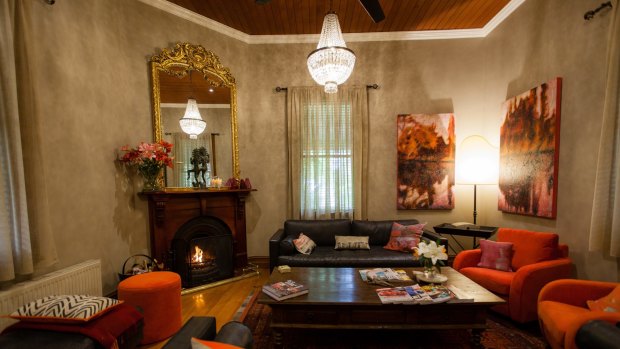 Guests can gather in the sitting room for tapas and a glass of wine.