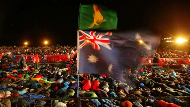 Flying the flag ... Gallipoli's Anzac Cove has become an annual pilgrimage for Australians.