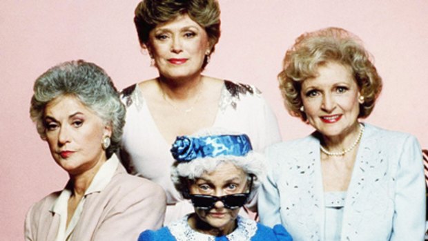 Bea Arthur (L) in the Golden Girls.