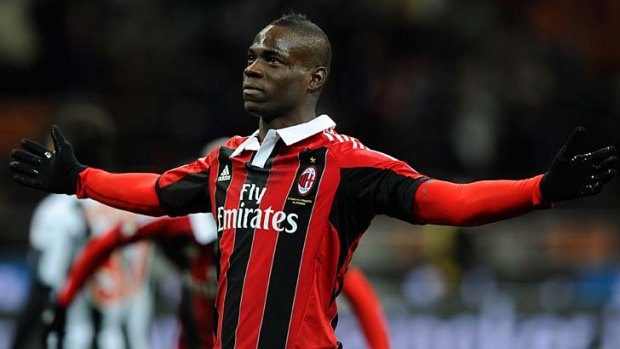 In the spotlight ... AC Milan's Mario Balotelli scored twice on debut for AC Milan after leaving Manchester City.