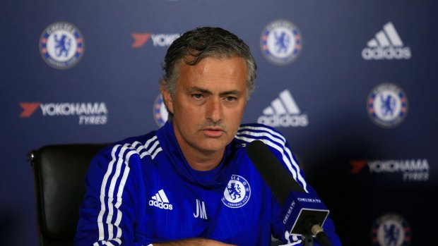 What's up doc: Jose Mourinho talking to the media in London on Friday.