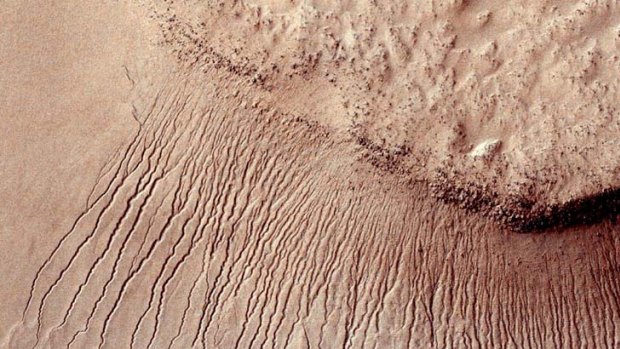 The NASA Mars Reconnaissance Orbiter has found what could be streams of salty water on the red planet.
