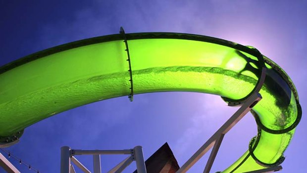 Green Thunder ... the steepest and fastest water slide at sea.