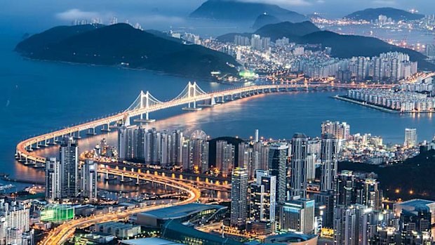 Gwangan Bridge in Busan, Korea.