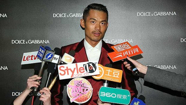 Lin Dan at a recent Dolce and Gabbana event.