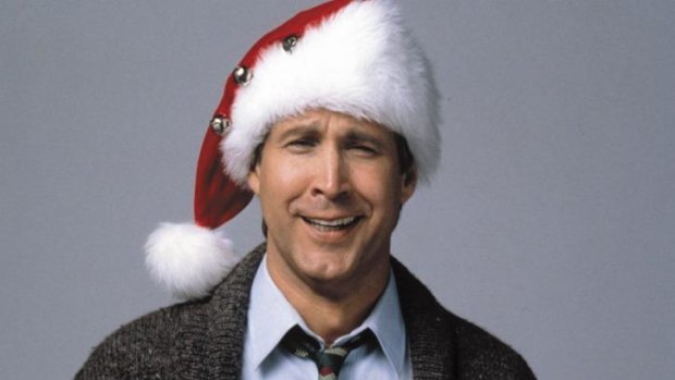 Chevy Chase embraces the Christmas spirit. 