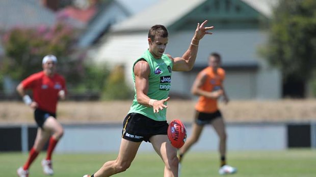 Playing it safe: Brett Deledio.