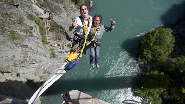 Bungy founders ... AJ Hackett (right) and Henry van Asch took a leap of faith to start the extreme sport.