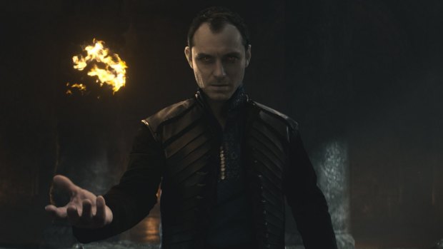 Jude Law as Vortigern in the new <i>King Arthur</i>.