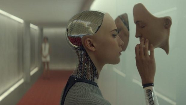 Alicia Vikander as the humanoid, Ava, is curious and inscrutable.