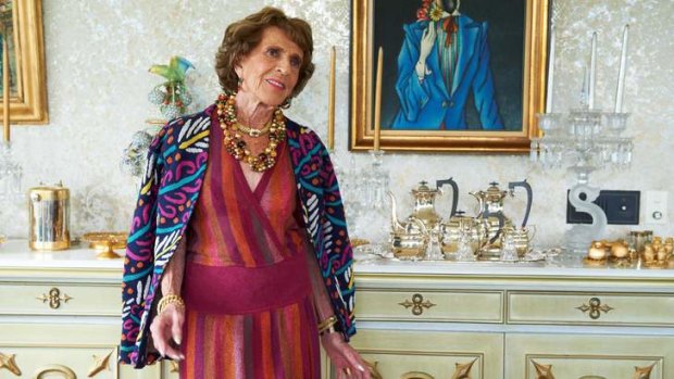 Living in '70s decor and being fabulous is Shirley Strauss.