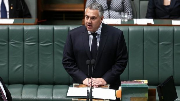 Double his efforts: Treasurer Joe Hockey on Thursday morning.