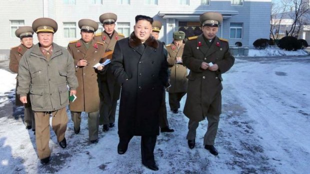 "Marvel": North Korean leader Kim Jong-un (centre) wants to entice people to the nation's ski fields.