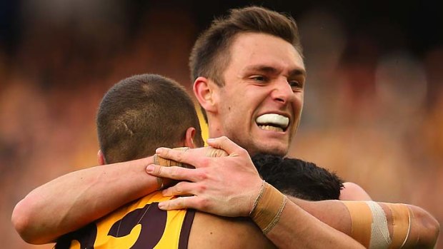 No wonder Jack Gunston is poular. The ex-Crow booted four goals in the 2013 grand final.