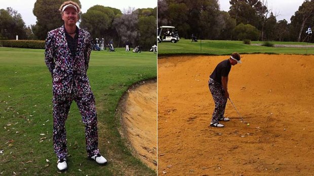 Richard's custom-made suit - along with spiky-haired visor made him an easy choice as WA's worst-dressed golfer.