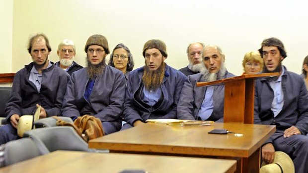 In court ... members of the Mullet family.