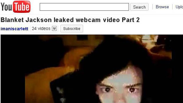 Blanket Jackson in 'leaked' YouTube video